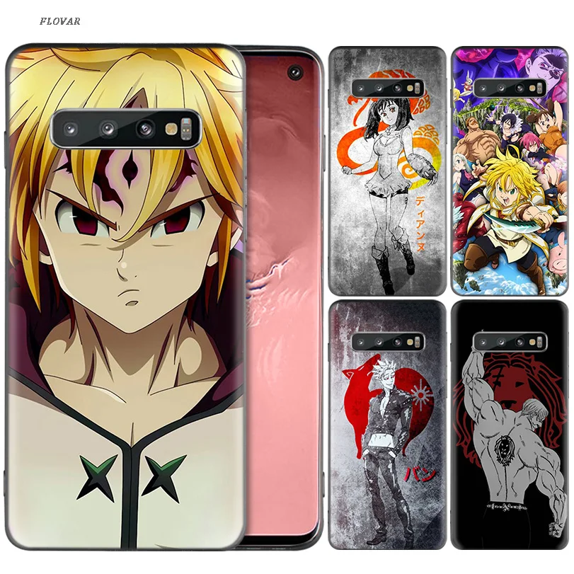 

Nanatsu no Taizai Seven Deadly Black Silicone Case For Samsung Galaxy A6 A8 J4 J6 Plus A7 A9 J8 2018 Note 9 8 Mobile Phone Bag