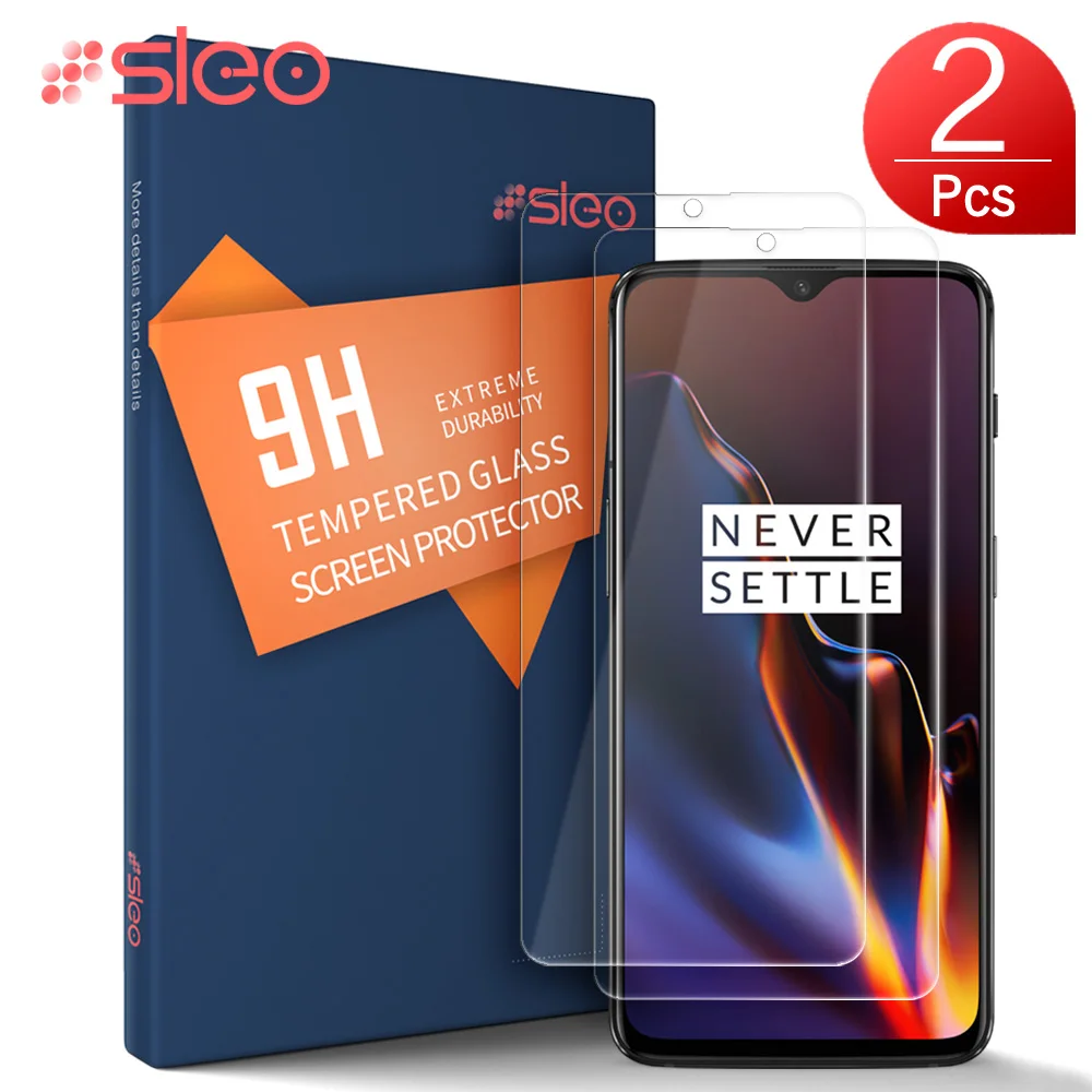 SLEO 2 шт./лот для Oneplus 6 т защитное закаленное стекло экрана 9h пленка защитная Стекло