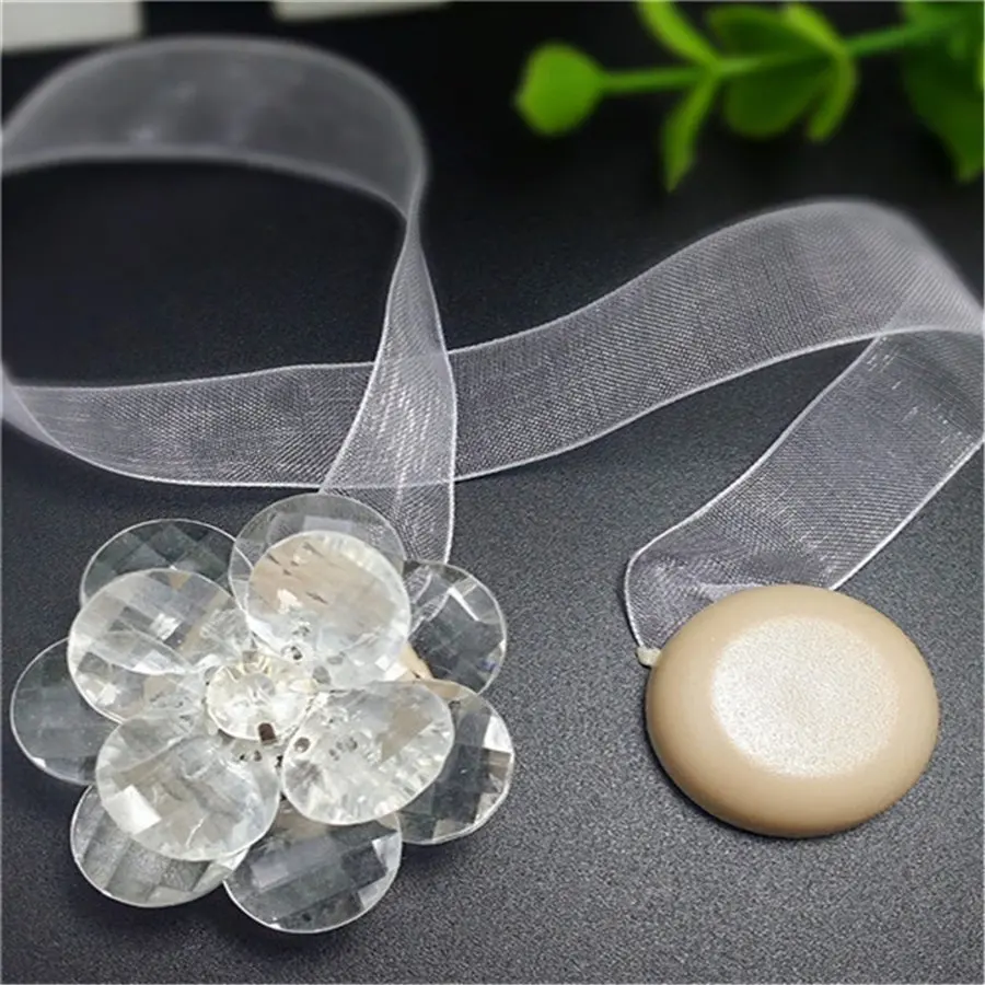 1pc Gold Silver Flower Wire Curtains Tieback Curtains Buckle