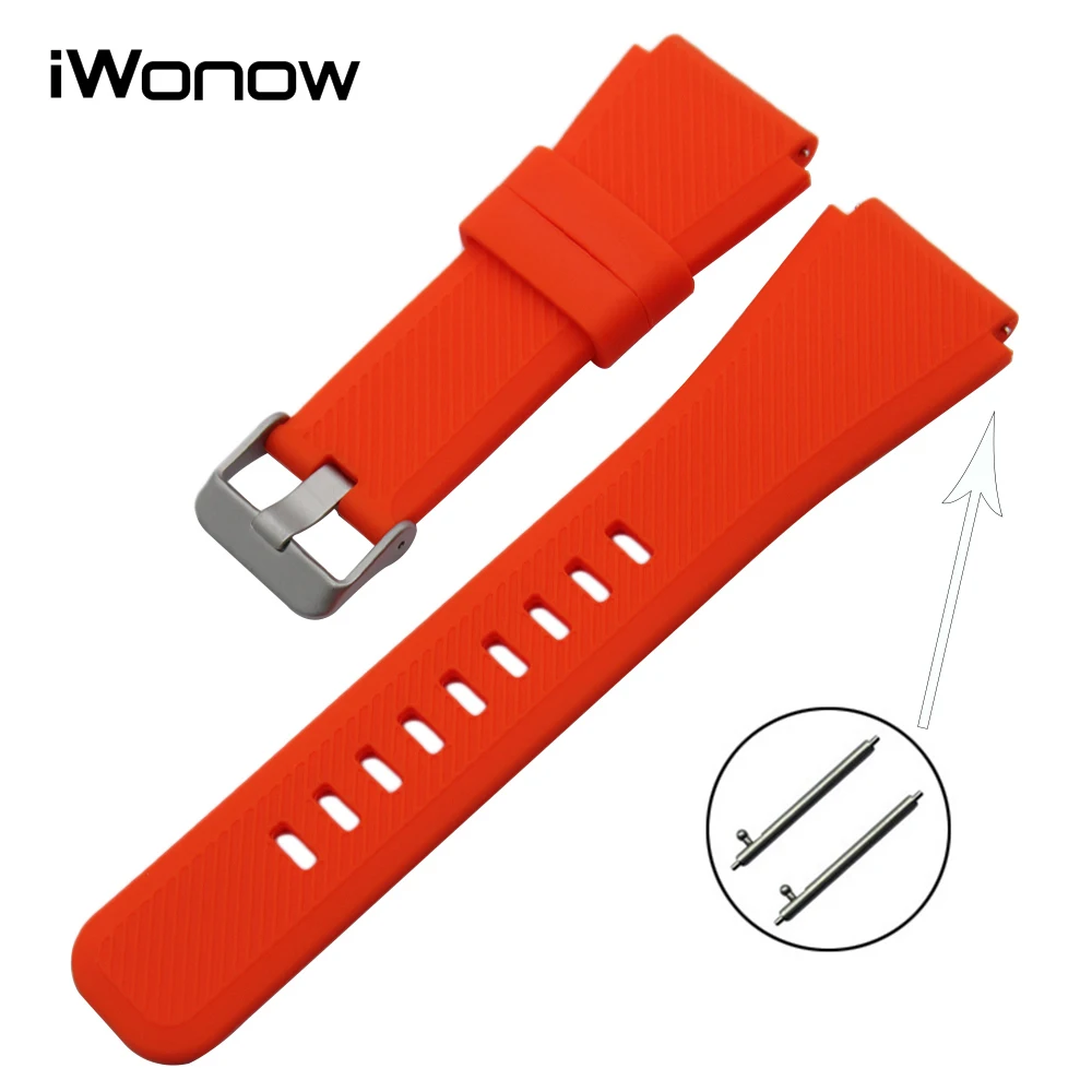 Quick Release Silicone Rubber Watchband 22mm for Asus ZenWatch 1 2 Men WI500Q WI501Q LG G