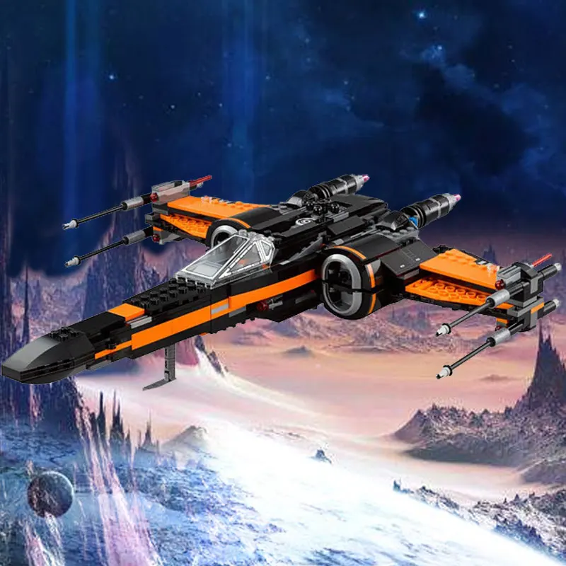 

742 Pcs Poe's X-Wing Fighter Star Plan Set Mini Bricks Models & Building Blocks Toy for Children Starwars