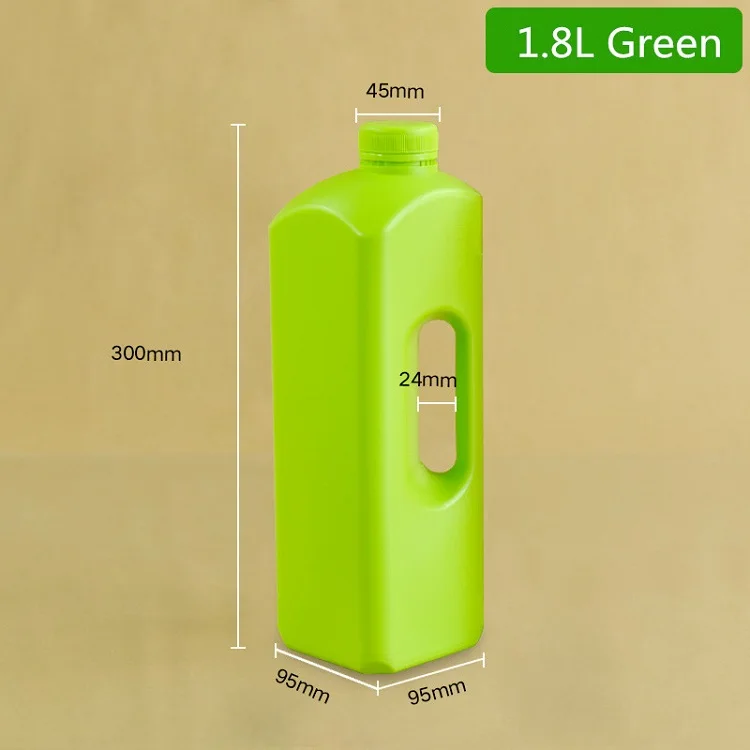 1800ML Empty Plastic Bottle with lid Food Liquid storage container BPA free refillable bottle 1 piece