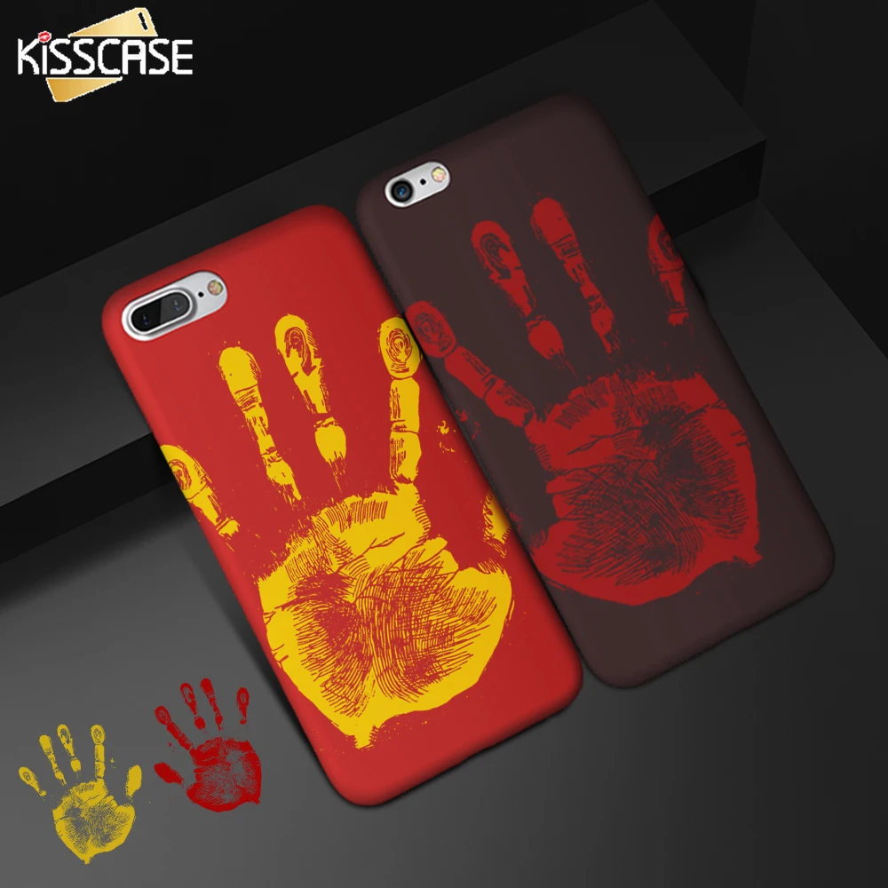 For iPhone 7 Case KISSCASE Newest Thermal Induction Silicone Back TPU Phone Cases X 8 Plus 6 6s 5 5S SE Cover |