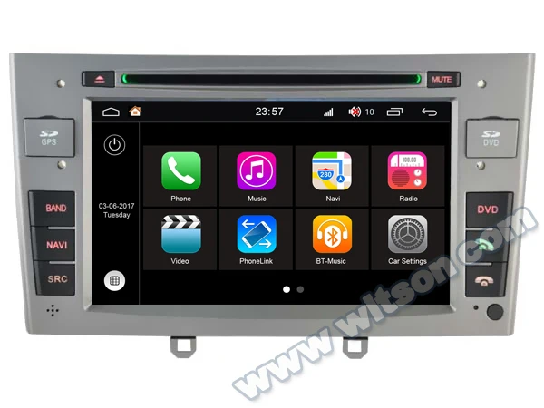 Cheap 7" Android 8.0 OS Car DVD Multimedia GPS Radio for Peugeot 408 2010-2011 & 308 I (T7) 2008-2011 with Optional Car Play Function 5