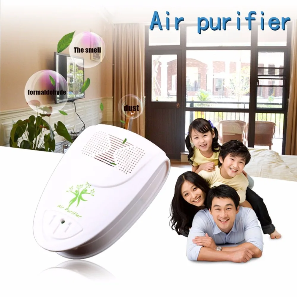 Mini Indoor Oxygen Bar deodorant Ionizer Air Fresh Purifier Home Wall 110/220V With Adapter Home Autocar Negative Ion Purifier