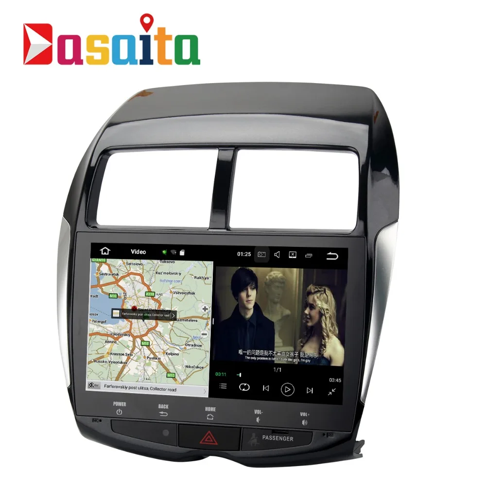 Excellent Dasaita 10.2" Android 9.0 Car GPS Player Navi for Mitsubishi ASX 2010-2012 with 2G+16G Quad Core Stereo Multimedia No DVD 2