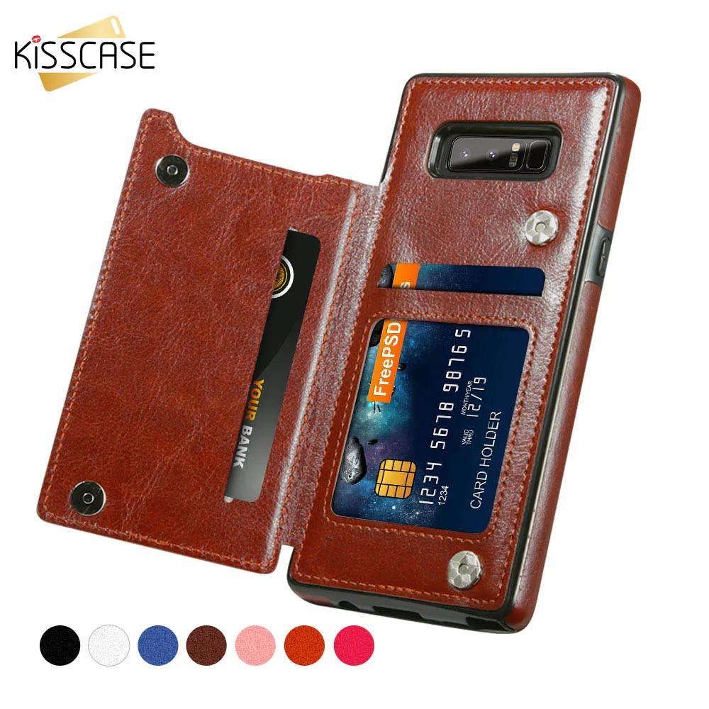 

KISSCASE Vintage Card Slot Case For Samsung Galaxy S10 Plus S10e S10 Luxury PU Leather Case For Samsung Note 9 8 Capinhas Coque