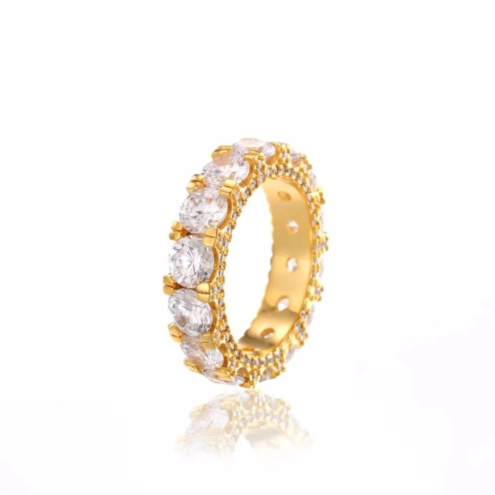 

Hip Hop Bling Bling Iced out Rings Gold Silver color AAA Cubic Zirconia CZ Rings For women Men Hiphop Rock Jewelry gifts