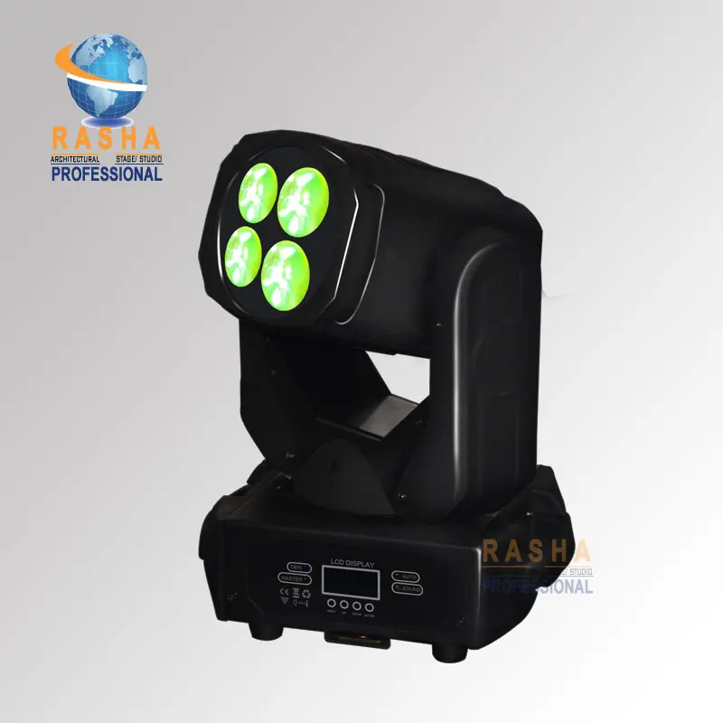 

Rasha RPAS TONE 4pcs*25W (100W)LED Super Beam+Wash Moving Head Light DMX LED Gobo Moving Head Beam Effect For Club,Bar,Event