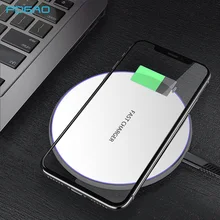 FDGAO 10 Вт Qi Быстрая зарядка ультра-тонкое Qi Беспроводное зарядное устройство Быстрая зарядка Pad для iPhone XS Max X 8 XR samsung S9 S8 S10 Xiaomi mi9