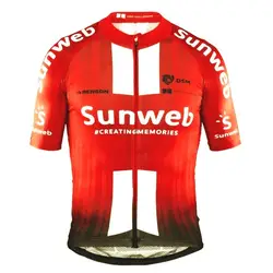 2019 pro team sunweb красный Велоспорт Джерси Велосипедный спорт трико пропускающее воздух MTB быстросохнущая велосипед Костюмы Ropa ciclismo только