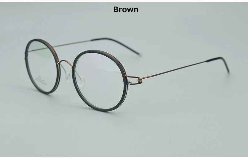 Новые очки nerd круглые очки ретро бренд тег титановая оправа для очков для мужчин и женщин от близорукости, по рецепту очки oculos de grau - Цвет оправы: M5