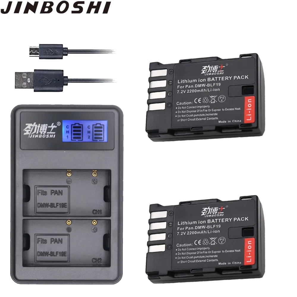 

Hot sale 2X DMW-BLF19 DMW BLF19 BLF19E DMW-BLF19e DMWBLF19E Battery +USB LCD Dual Charger for Panasonic Lumix GH3 GH4 GH5 G9