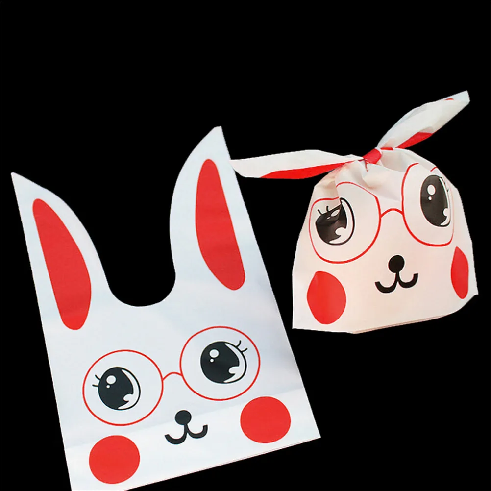 

10pcs/lot Candy Biscuits Snack Baking Package Event Party Supplies Hot Selling Cute Rabbit Ear Cookie Bags Gift Bags