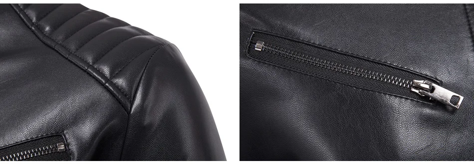Mens Leather Jackets Coat Motorcycle_08