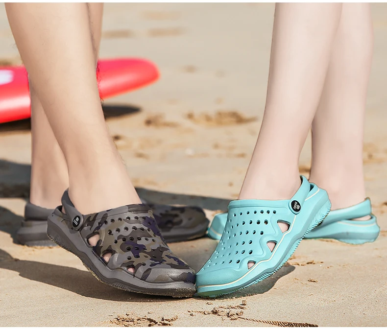 Летние сабо; женские уличные сандалии; Нескользящие тапочки с пряжкой; пляжная обувь; однотонные водонепроницаемые спортивные сандалии; Sandalias deportivas mujer