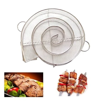 

7.75inch BBQ Smoking Round Box Cold Smoke Generator Barbecue Grill Smoker Wood Chips Salmon Bacon Fish Meat Burn Cooking Tools