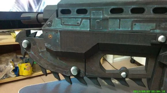 War Machine Cavalry Chain Saw Gun Paper Model Weapon Arms 3D Three-dimensional Hand-made Drawings M