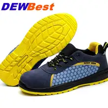 Противоскользящая и Ударопрочная защитная обувь со стальным носком; дышащая прочная подошва; переносная износостойкая обувь; сезон лето