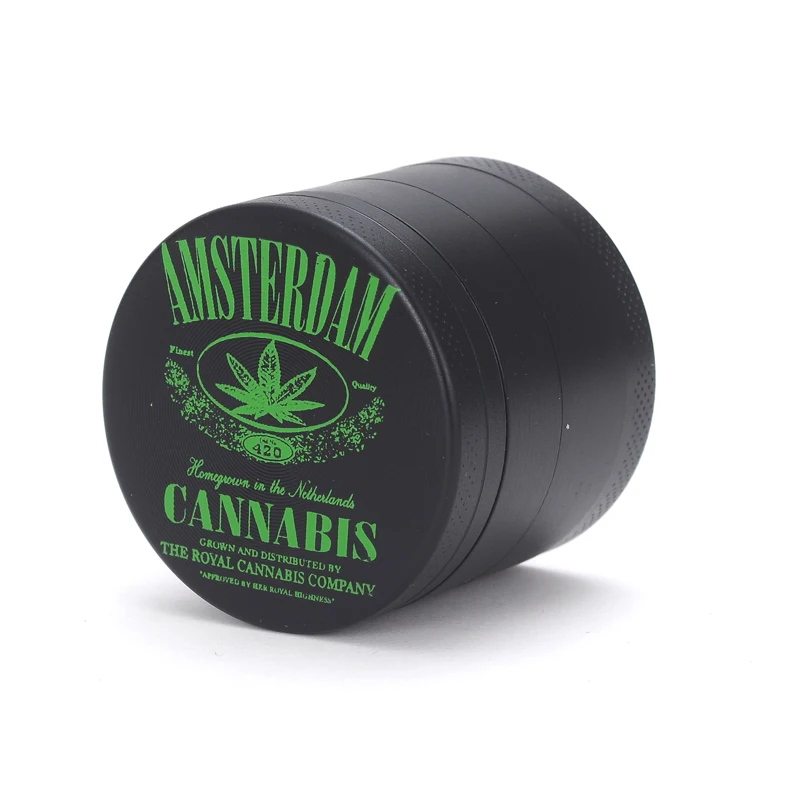 1pc 4 Layers AMSTERDAM Grinder Hot New Crusher Weed Tobacco Grinder