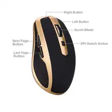 Модная мышь перезаряжаемая Беспроводная мини Bluetooth 3,0 1600 точек/дюйм оптическая игровая мышь для компьютера ноутбука Ноутбук для геймеров