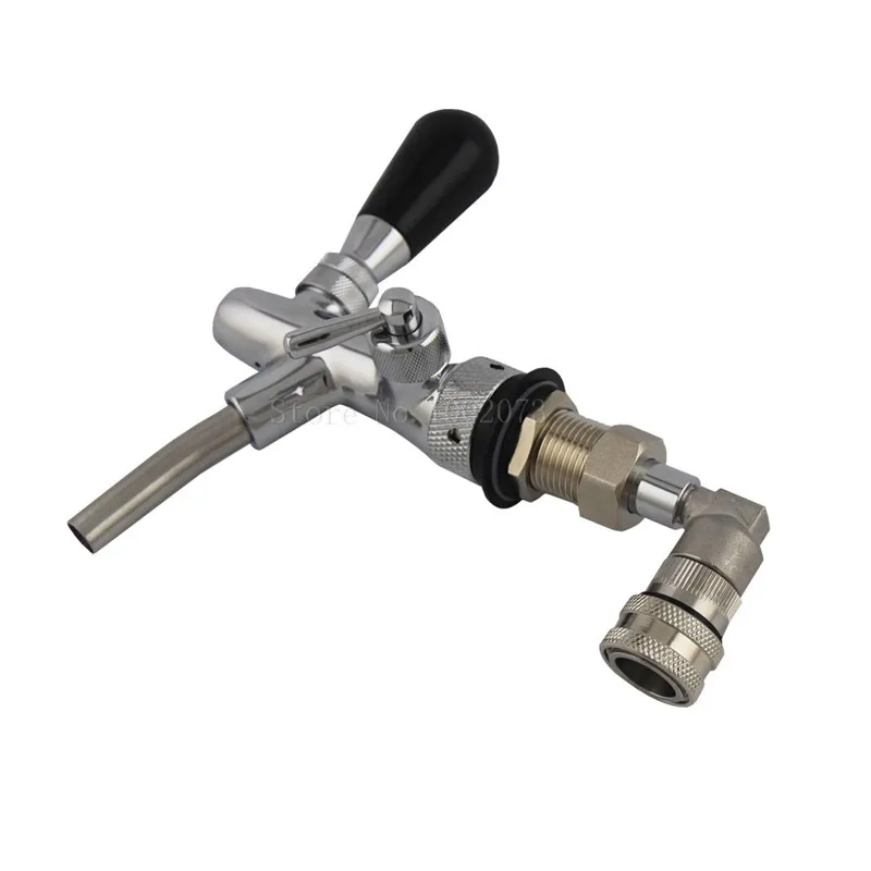 Adjustable Beer Tap With Stainless Steel Liquid Ball Lock Disconnect Home Brew Keg Tap Beverage Dispenser Beer Faucet (5)