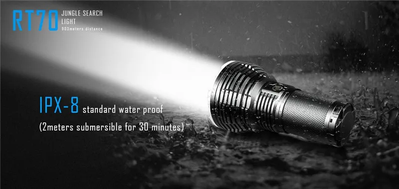 Imalent RT70 5500lm Magnetic LED Rechargeable Flashlight 903m 18650 Jungle Search Light IP68 Portable Flashlight (6)