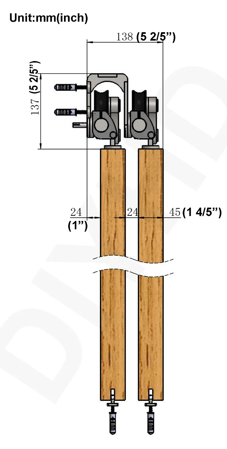 DIYHD 5ft/6ft/6.6ft/8ft матовый обход раздвижной сарай деревянная дверная Дорожка комплект из нержавеющей стали обход двери сарая Топ монтажный комплект