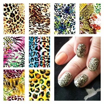 Nail Art Wrap Water Transfer Nails Sticker Leopard Series Water Decals Stickers Decoration Tools Wraps