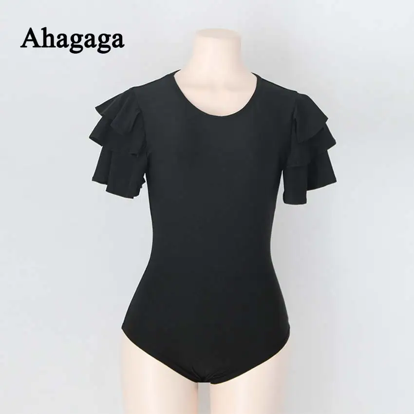 Ahagaga 2019 Spring Rompers Woman Jumpsuits Fashion Solid Ruffles Sexy Skinny Women Bodysuits Elegant Casual Women Rompers Femal Ahagaga 2019 Spring Rompers Woman Jumpsuits Fashion Solid Ruffles Sexy Skinny Women Bodysuits Elegant Casual Women Rompers Femal