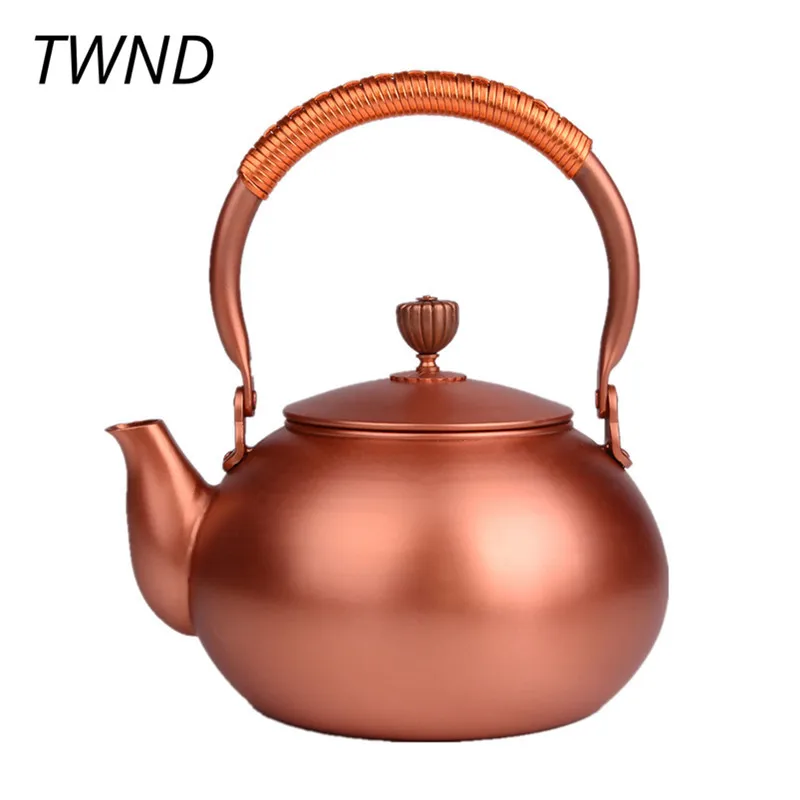 

Copper teapot japan style tea pot with filter metal large capacity kettle drinkware suit fire electric alcohol stove 50
