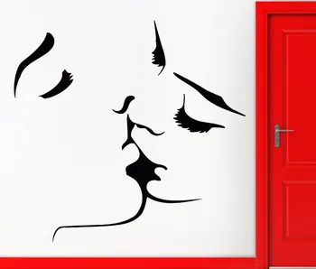 

Kissing couple wall stickers home decor wedding decoration wall art for Bedroom decals Mural Pegatina De Pared A702