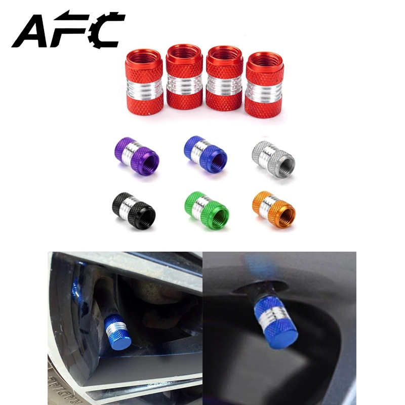 

New 4pcs Aluminum Car Truck Air Port Cover Tire Rim Valve Wheel Stem Caps Dustproof Cover Aluminum Tires Stem Cover Caps