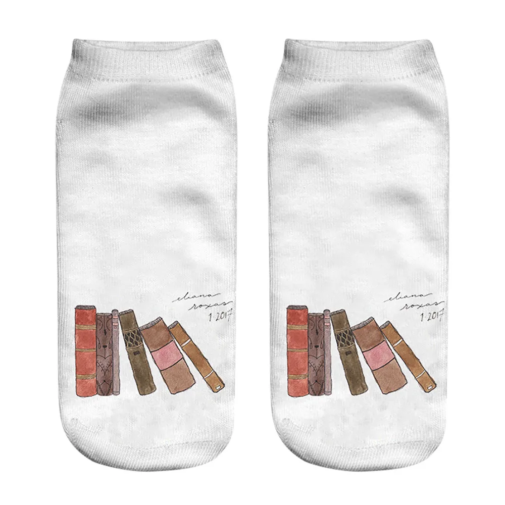 Новые носки с 3D принтом женские зимние носки унисекс с милой собачкой теплые женские носки из полиэстера Женские повседневные носки с животными - Цвет: H