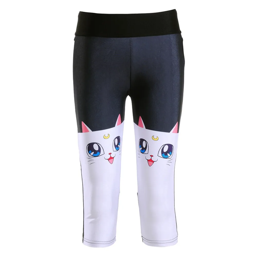 New 1196 Sexy Girl Women Sailor Moon Yatimisi Cute Cat 3D Prints Workout font b Fitness