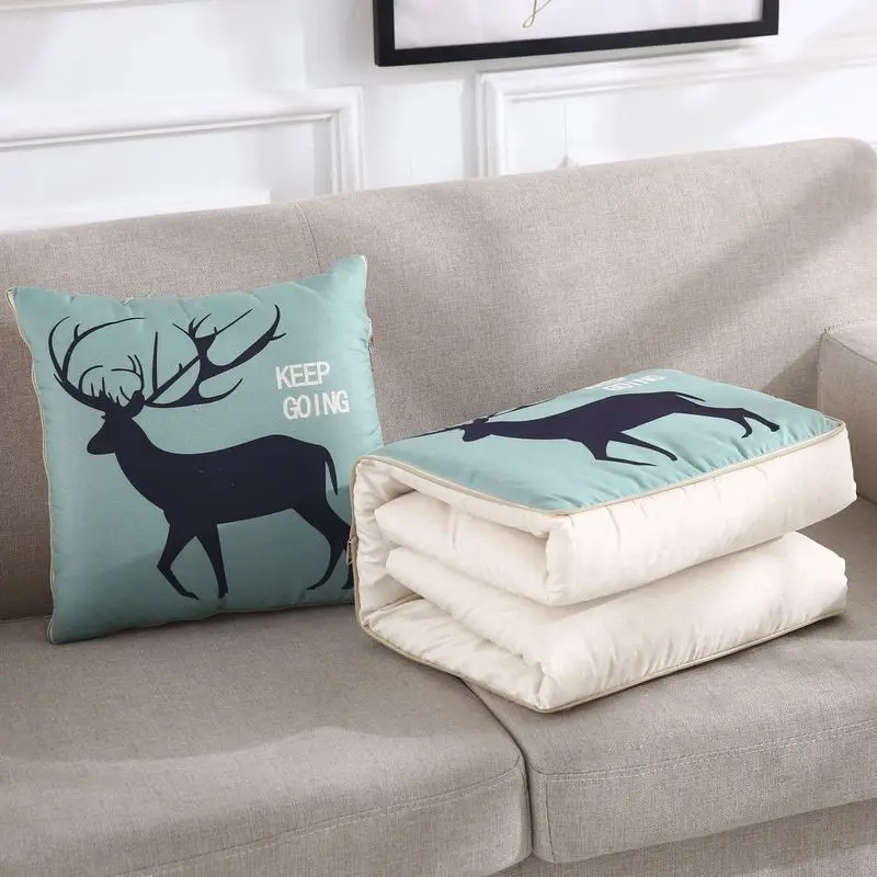 

2019 Household Multi-function Pillow Multi-color Optional Cartoon Pillow Quilt 100x150cm Office Dual-use Cushion Free Shipping