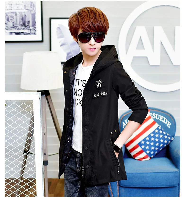 Новое поступление; Модный Плащ с буквенным принтом; куртка с капюшоном для мальчиков; Верхняя одежда; Осень-зима года
