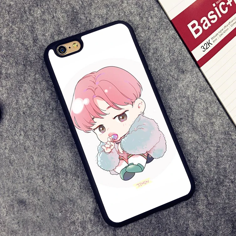Jimin BTS Cartoon Printed Soft TPU Skin Mobile Phone Cases