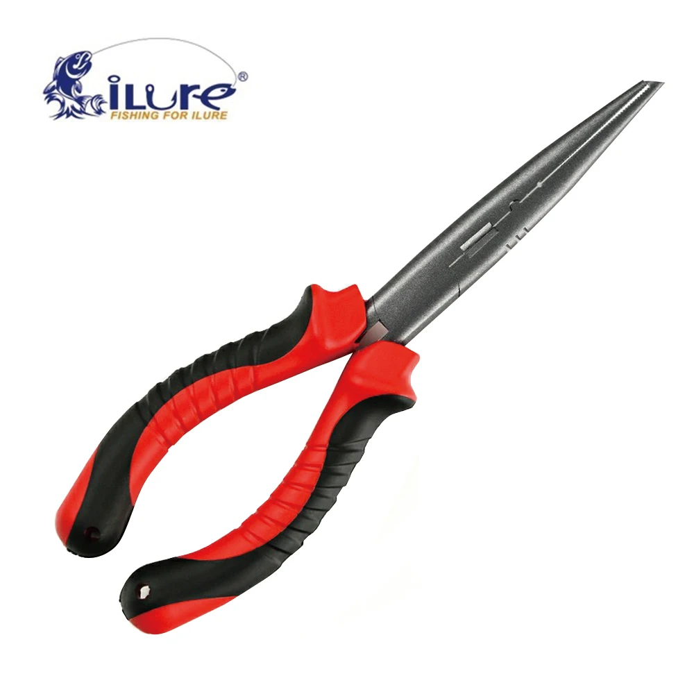 

iLure Stainless Steel Fishing Pliers 7''/9'' 155g/235g Red Sea Fishing Scissors Braid swivel Snap Hook Fishing Tools