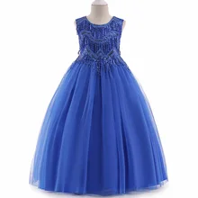 Детское платье для выпускного вечера, нарядная одежда принцессы, Vestido, платья для первого причастия, Платья с цветочным узором для девочек на свадьбу, одежда LP-206