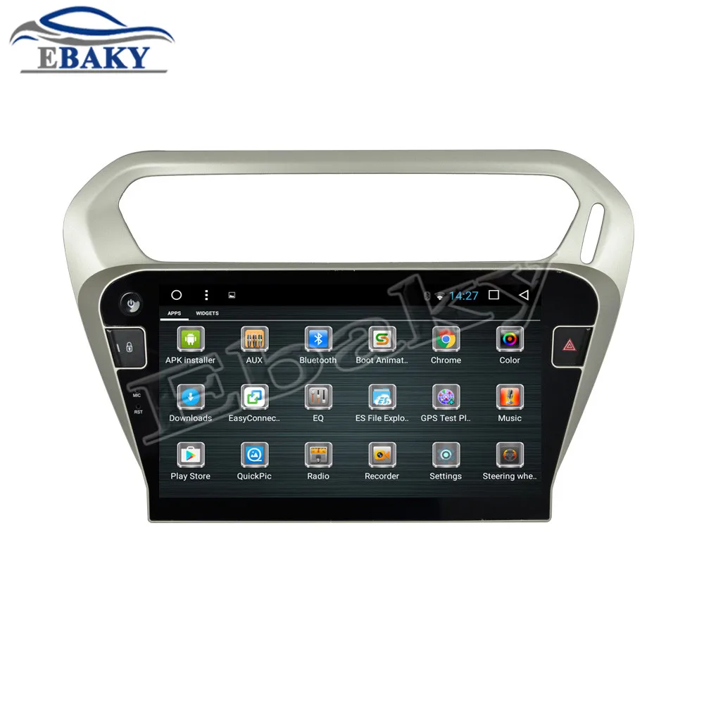 Top NaviTopia 9inch 1GB/2GB RAM Quad Core/Octa Core Android 7.1/8.1 Car DVD Radio for Peugeot 301 2014- with GPS/wifi/maps 4