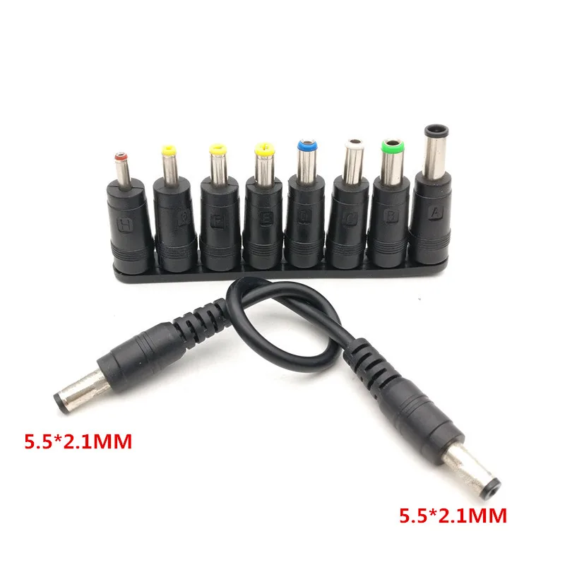 8pcs/Set Multi type Male Jack DC Plugs for AC Power Adapter Computer