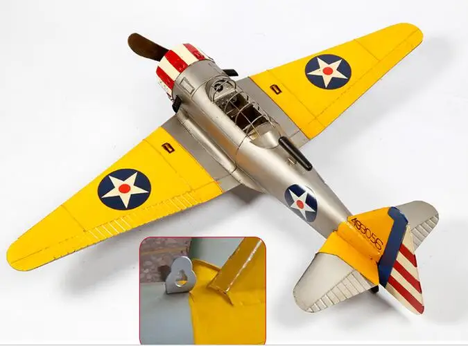 

1pcs 47inch hand made metal fighter model colorful  LF357 plane model for desk deck