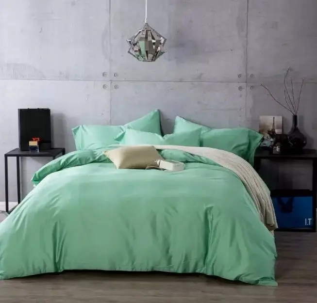 Luxury Mint green egyptian cotton bedding sets sheets bedspreads king queen size quilt duvet