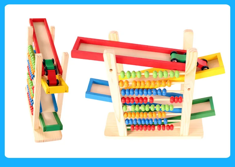 Brinquedo de Madeira Carros de Ensino Ábaco com 4 Bebê Montessori Educacional Criativo Colorido Brinquedo Aprendizagem Ábaco Escorregadio Carro Matemática 11 Cheap Brinquedos mat.