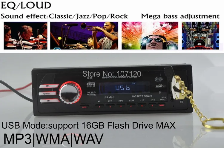 Новое поступление автомобильный аудио mp3-плеер, 12 В автомобильное радио авто fm-радио USB/sd-карта/1 Din lcd автомобильное аудио в тире с MP3 AUX в приемнике