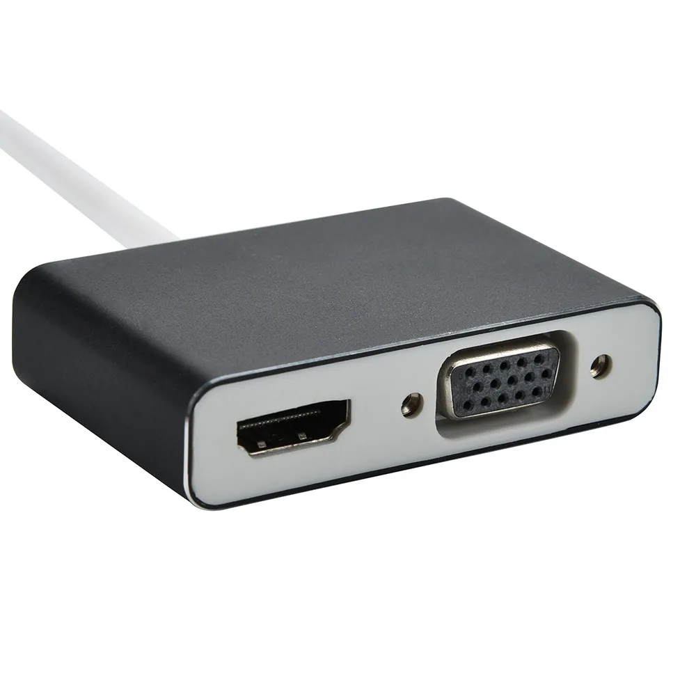 Hoveyo USB C HDMI VGA адаптер usb type C к HDMI 4K конвертер «Папа-мама» для Macbook 56