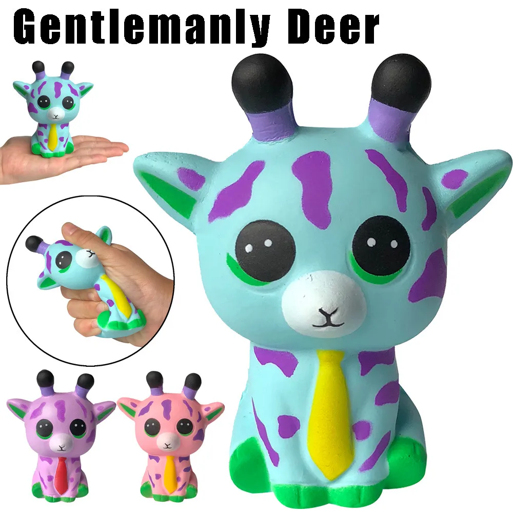 

MUQGEW Cartoon Decompression Antistress toys Squishies Spotted Deer Slow Rising Cream Squeeze Charm Scented Stress Relief Toy
