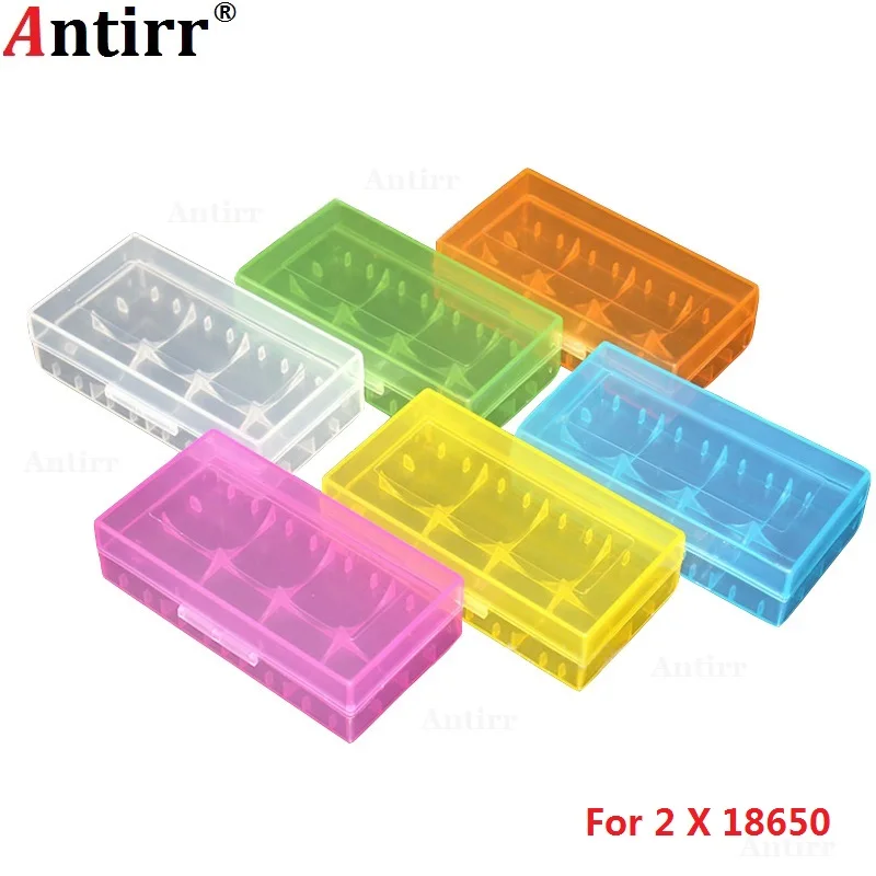 

18650 2x Plastic Battery Case CR123A 16340 4 cell 18350 Batteries Spare Carrier Holder Storage Box colorful Waterproof Container