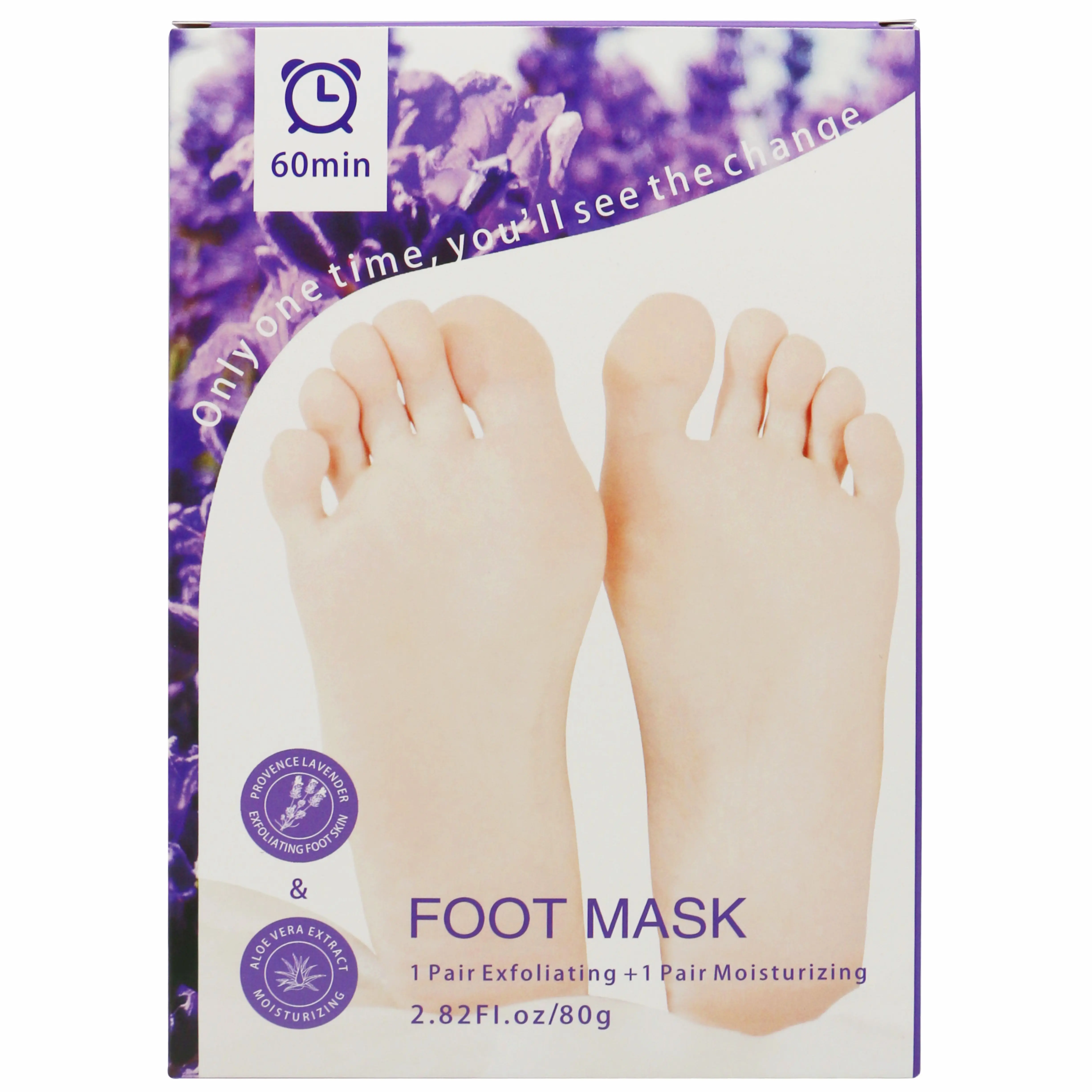 Lavender Exfoliating Foot Mask Foot Care Revitalizing Foot Mask